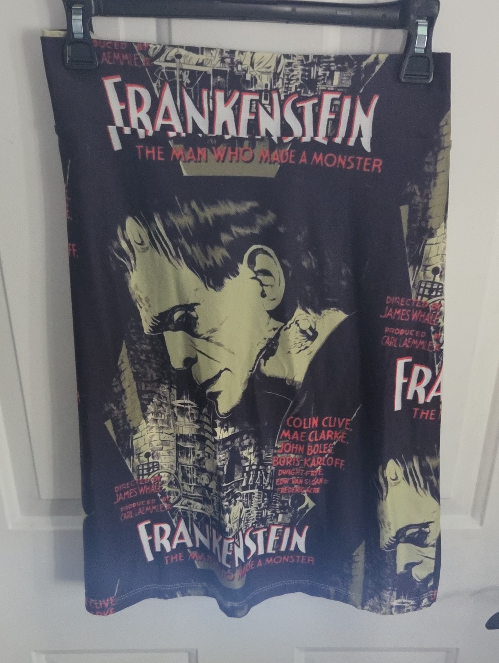 Frankenstein Graphic Black Womens Skirt